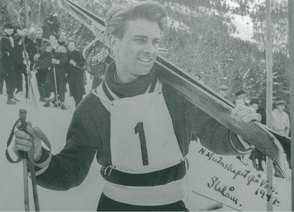 1947 at Voss, Norway. Marius Eriksen won Norwegian alpine championship